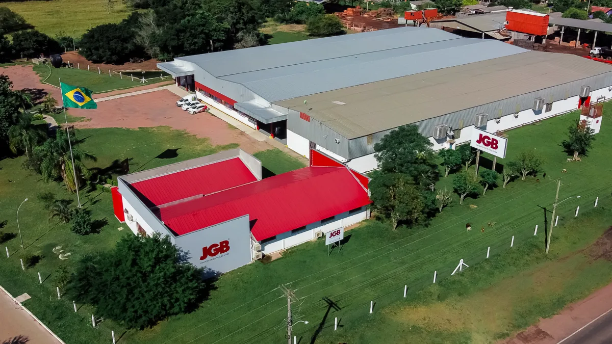 Vista aérea da sede da JGB Equipamentos em São Jerônimo/RS
